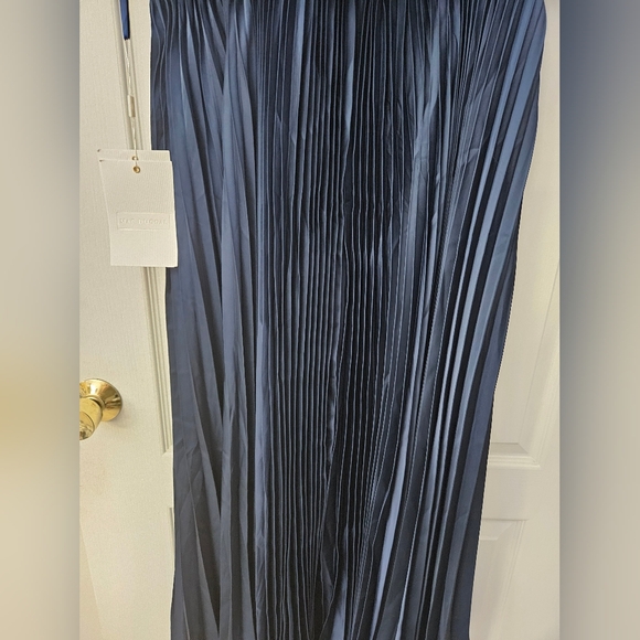 Mac Duggal PLEATED CAPLET T-LENGTH DRESS 49638, Size  18 Navy NWT - Picture 9 of 16